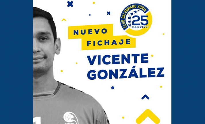 El chileno Vicente González completa la portería del BM Soria