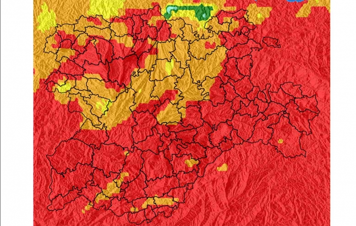 La provincia, en riesgo extremo de incendios forestales