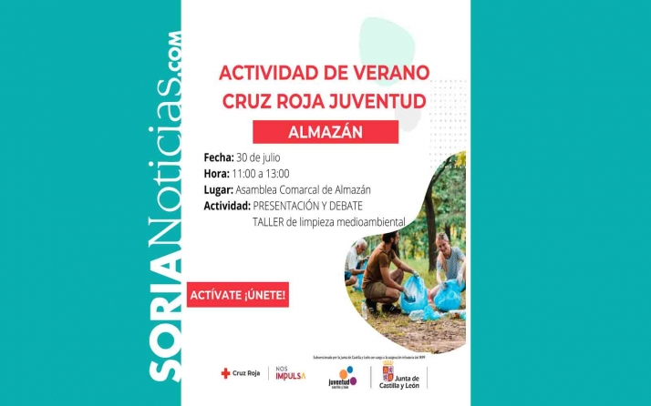 Actividades de Cruz Roja para infancia y juventud el sábado en Almazán