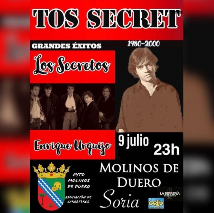 Grandes éxitos de Los Secretos, este sábado en Molinos de Duero