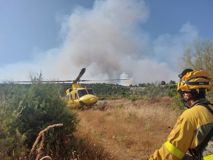 Uno de los brigadistas sorianos en el incendio de Ávila: Los fuegos se apagan en verano y se evitan en invierno