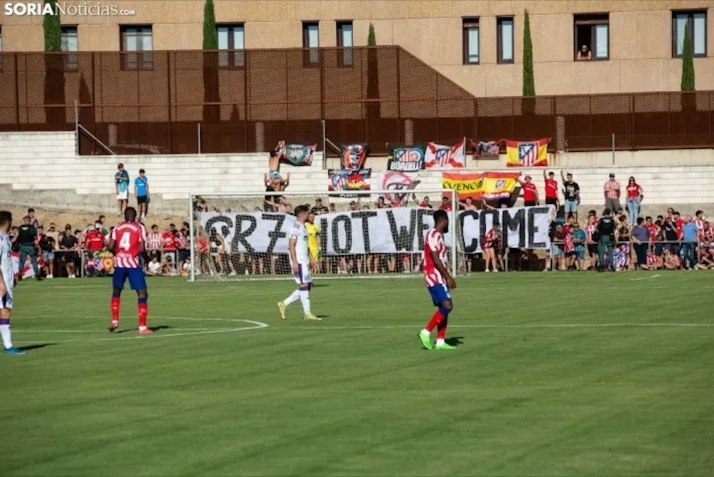 Los aficionados atléticos se niegan al fichaje de Cristiano Ronaldo en El Burgo de Osma