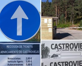Comienza el cobro por estacionar en los aparcamientos aledaños a Castroviejo