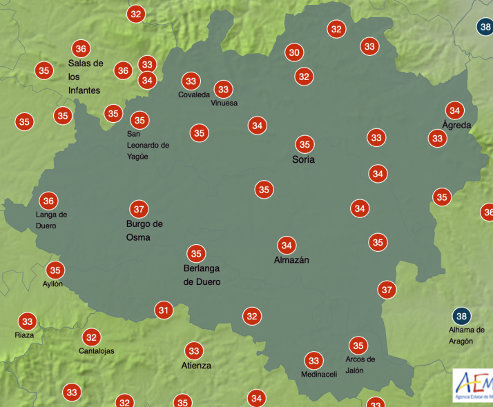 El tiempo en Soria: Vuelven a subir las máximas