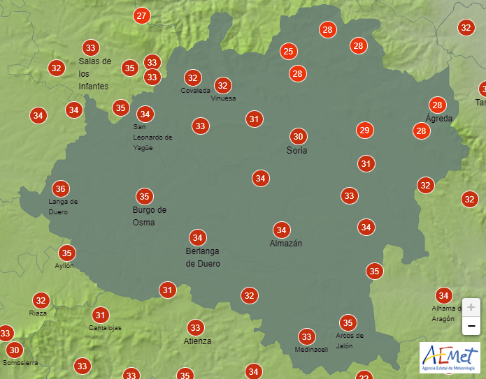 El tiempo en Soria: la tercera ola de calor del verano da un respiro a la provincia