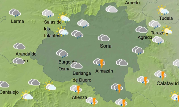 El tiempo en Soria: Posibilidad de tormentas por la tarde
