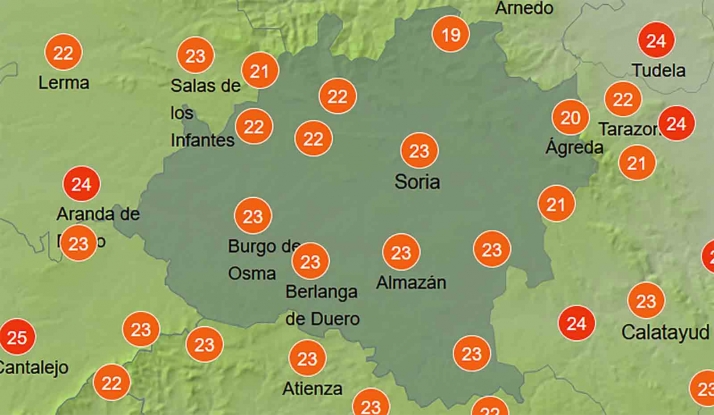 El tiempo en Soria: Menos calor este martes