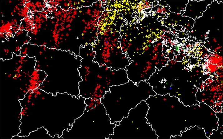 Este jueves se contabilizaron 132 rayos en la provincia de Soria