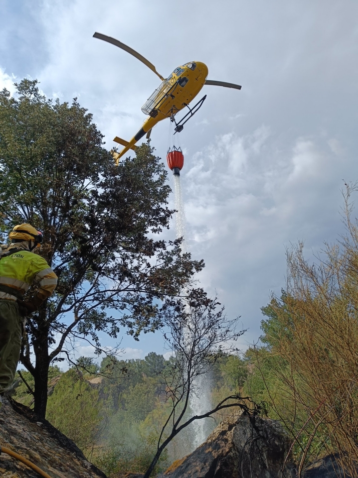 Un rayo provoca un pequeño incendio en el Monte Valonsadero
