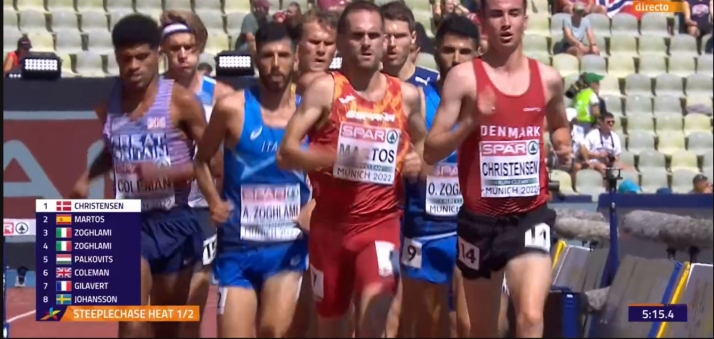 Sebas Martos a la final del 3.000 obstáculos en el Campeonato de Europa