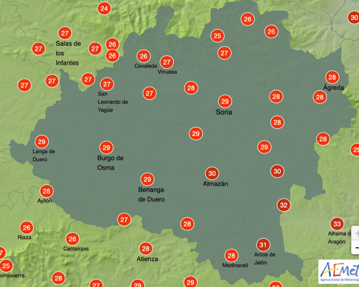 El tiempo en Soria: Máximas altas y posibles chubascos en el norte