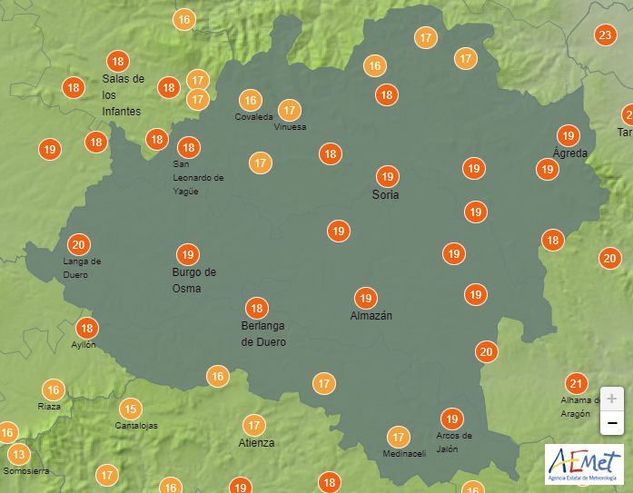 El tiempo en Soria: miércoles de transición con máximas todavía agradables