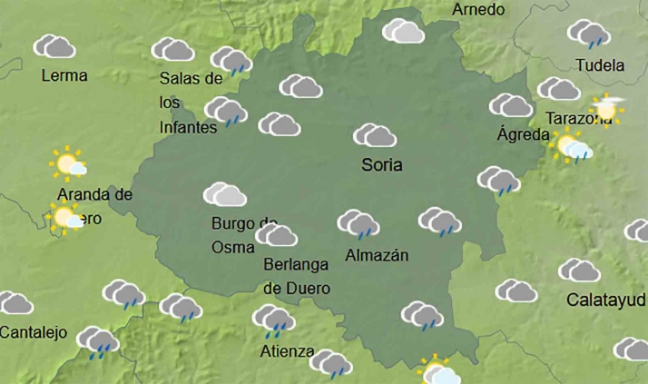 El tiempo en Soria: Viento y lluvia