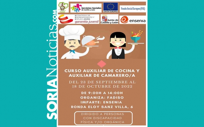 FADISO impartirá un curso de auxiliar en hostelería para personas con discapacidad 