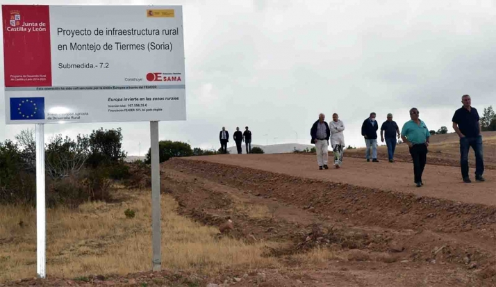 Un nuevo camino evita  ya el tráfico de vehículos agrícolas por el yacimiento de Tiermes