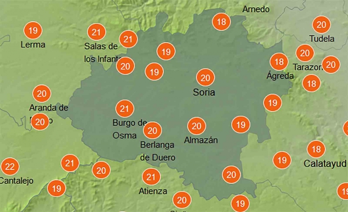 El tiempo en Soria: Estabilidad con descenso en las mínimas