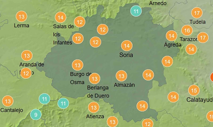 El tiempo en Soria: Lluvias débiles en la Ibérica