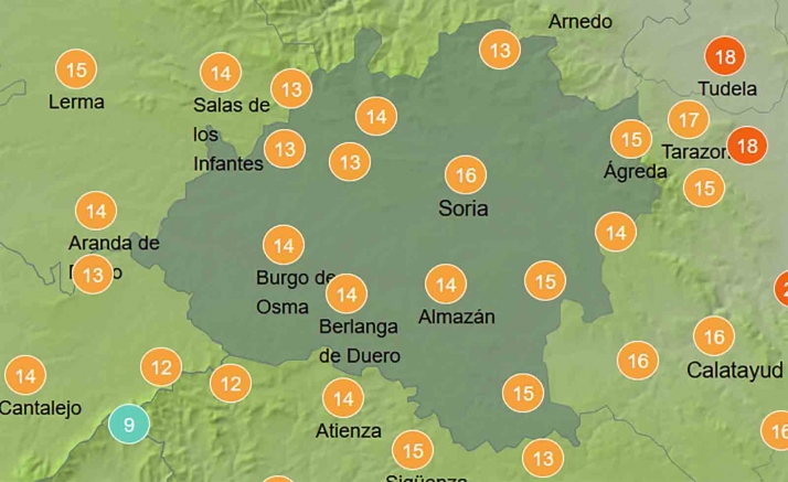 El tiempo en Soria: Probables precipitaciones en la Ibérica