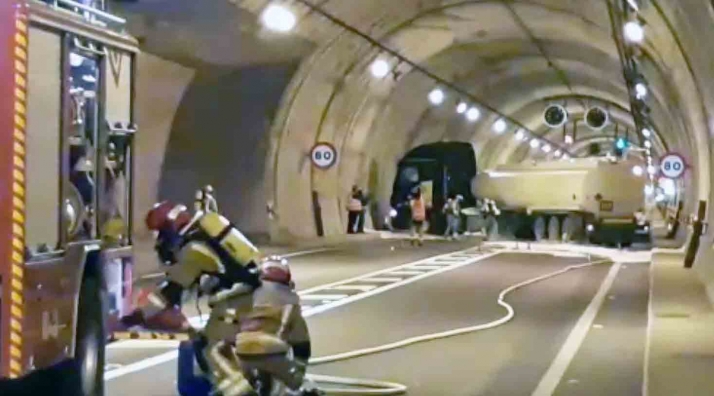 Concluye con éxito el simulacro de accidente en el túnel de Piqueras
