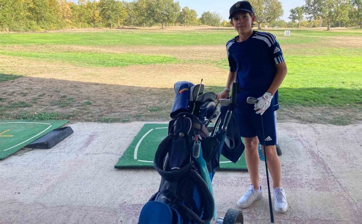 El joven golfista soriano Miguel López, en el Nacional de Federaciones Autonómicas