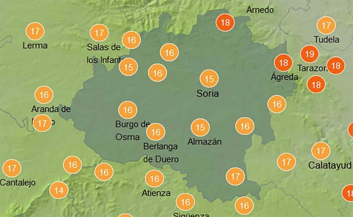 El tiempo en Soria: Bajan las mínimas