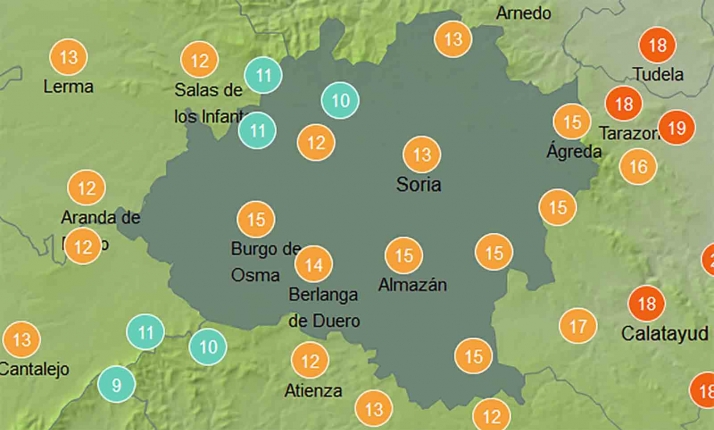 El tiempo en Soria: Nuboso y vientos en la Ibérica