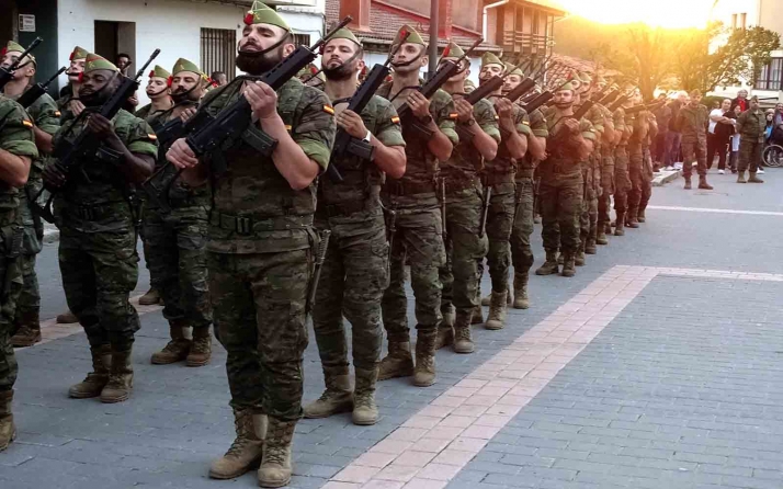 Una imagen del acto de la Legión esta tarde de jueves. /SN