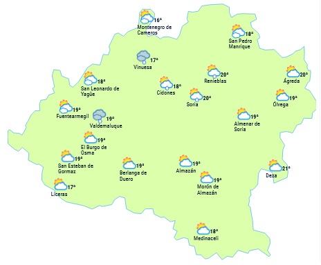 El tiempo a las 15:00 horas/ eltiempo.es