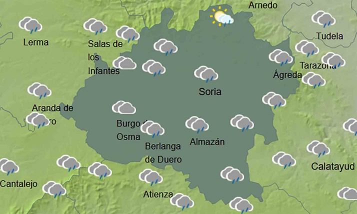 El tiempo en Soria: Llegan chubascos con descenso térmico