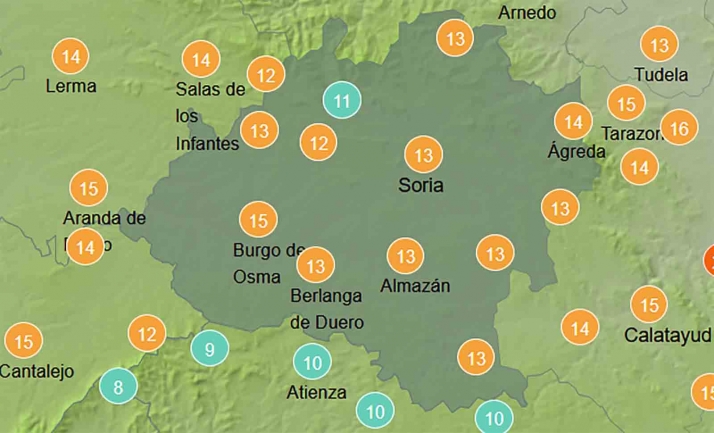 El tiempo en Soria: Suben las mínimas