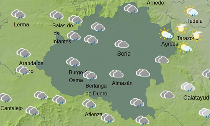 El tiempo en Soria: Se mantienen las lluvias