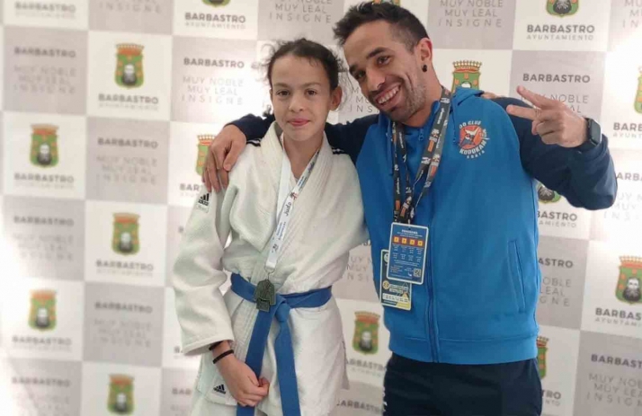 La joven judoca soriana Leonor Blázquez, plata en la Copa de España