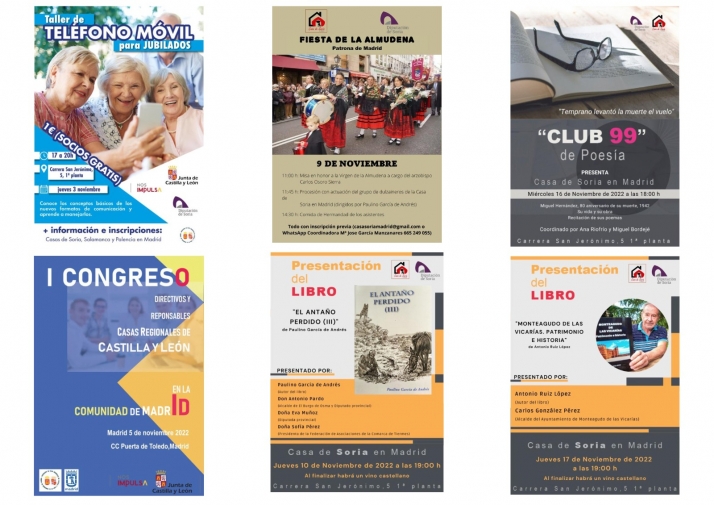 Variado calendario cultural de la Casa de Soria en Madrid