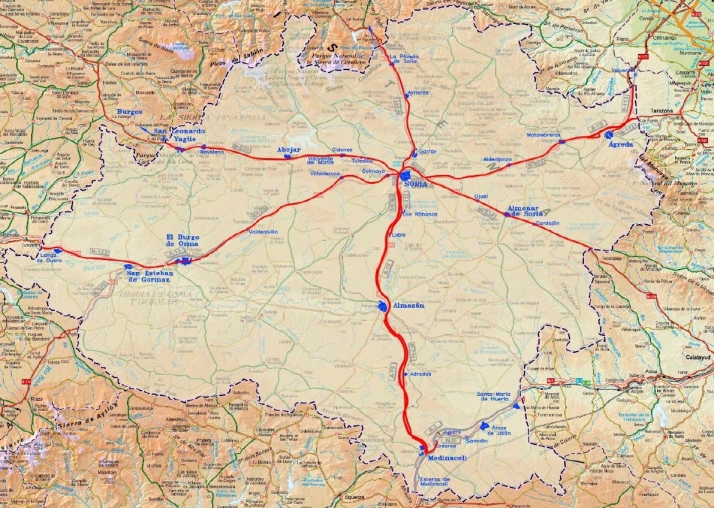Mitma formaliza por más de 1M€ el repintado de marcas viales en varios tramos de las carreteras de la provincia de Soria