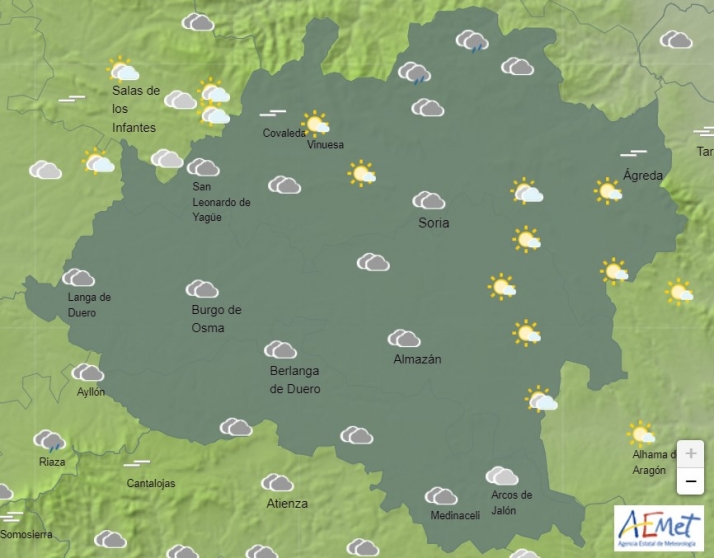 El tiempo en Soria: notable aumento de las mínimas