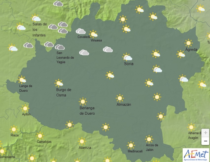 El tiempo en Soria: martes de nieblas matinales