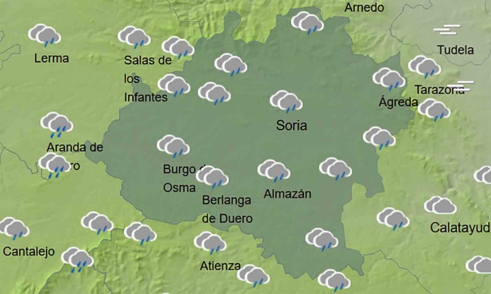 El tiempo en Soria: Continúan las lluvias