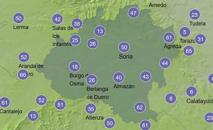 El tiempo en Soria: Lluvia y viento