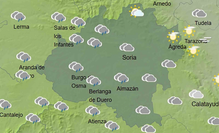 El tiempo en Soria: Persisten las lluvias