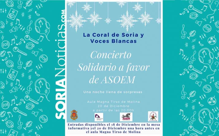 Mesa informativa de Asoem el domingo y concierto el martes