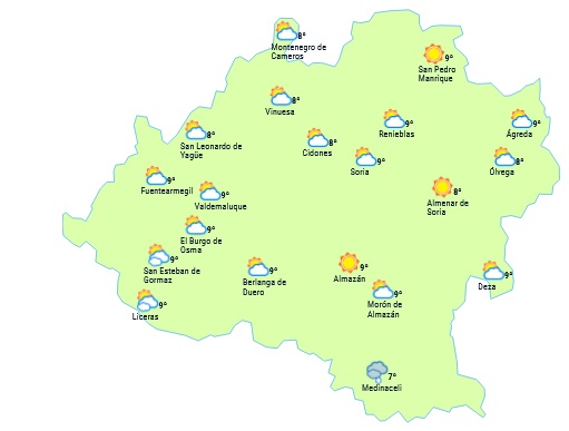 El tiempo a las 15:00 horas/ eltiempo.es