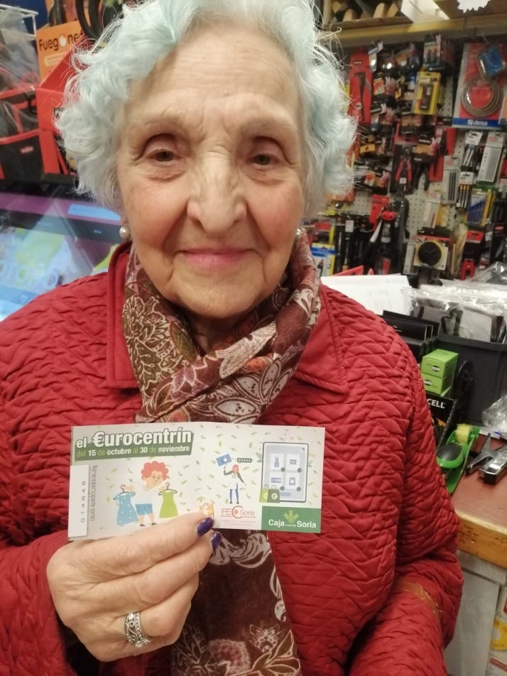 Carmen Pérez, ganadora de 6000 euros del Eurocentrín 