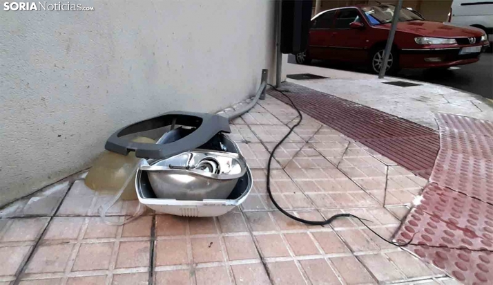 El viento se lleva una farola en El Calaverón