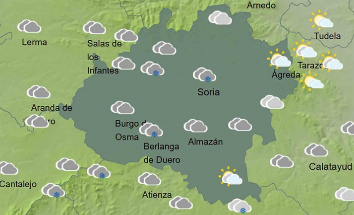 El tiempo en Soria: Nieves y desplome en los termómetros