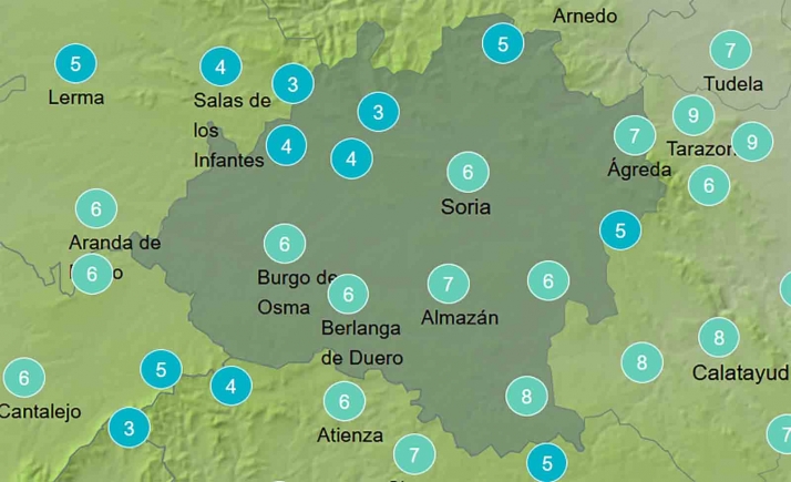 El tiempo en Soria: Bajan las mínimas