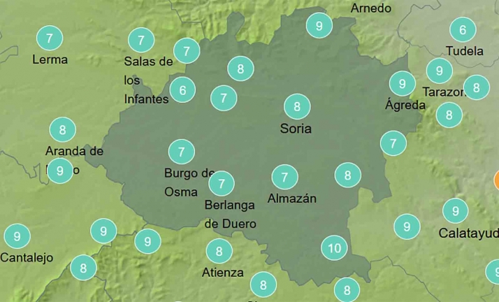 El tiempo en Soria: Bajan las mínimas y soledado por la mañana