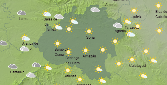 El tiempo en Soria: rachas fuertes de viento y probabilidad de nieve 