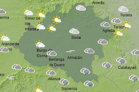 El tiempo a las 14:00 horas./ Aemet