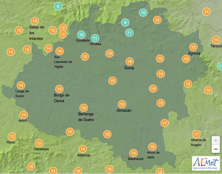 El tiempo en Soria: Sábado soleado y de aviso por frío