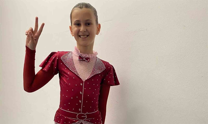 Paula Arroyo, del Patín Soria, brilla en León